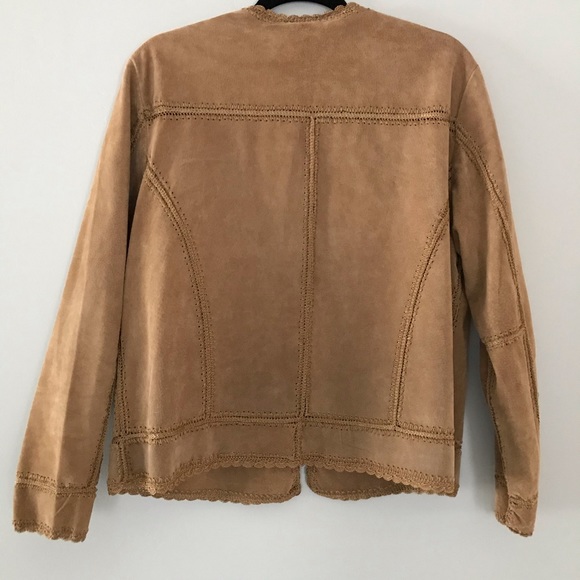 Coldwater Creek suede coat with eyelet detail - Picture 3 of 7